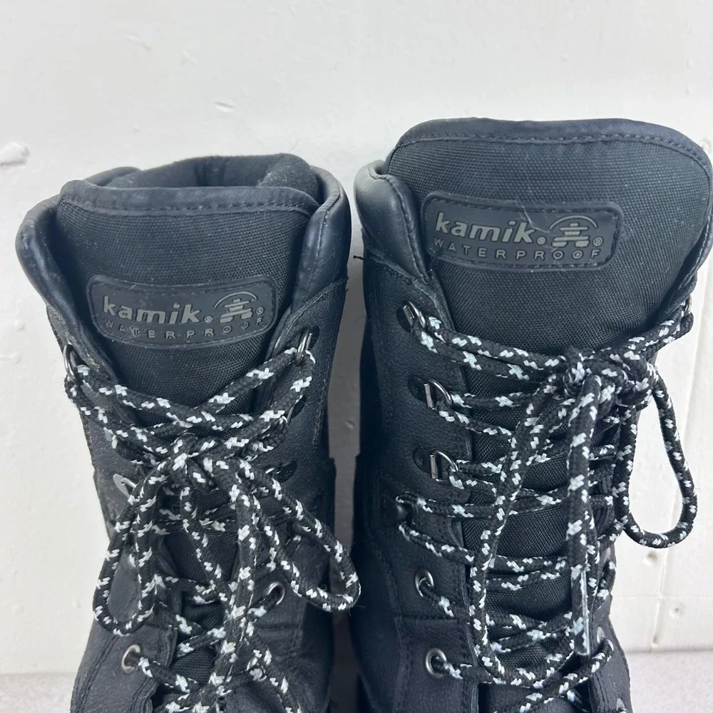 Kamik NationPro Winter Boots Mens 11/10 Black Waterproof Insulated Thinsulate *